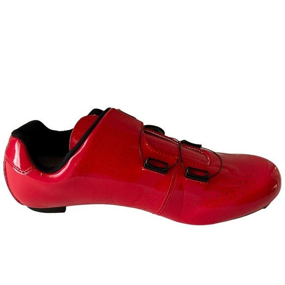 Cycling Bike Shoes Men Women Indoor Outdoor Cleat Compatible Red with Lock 43 46 - Picture 4 of 16